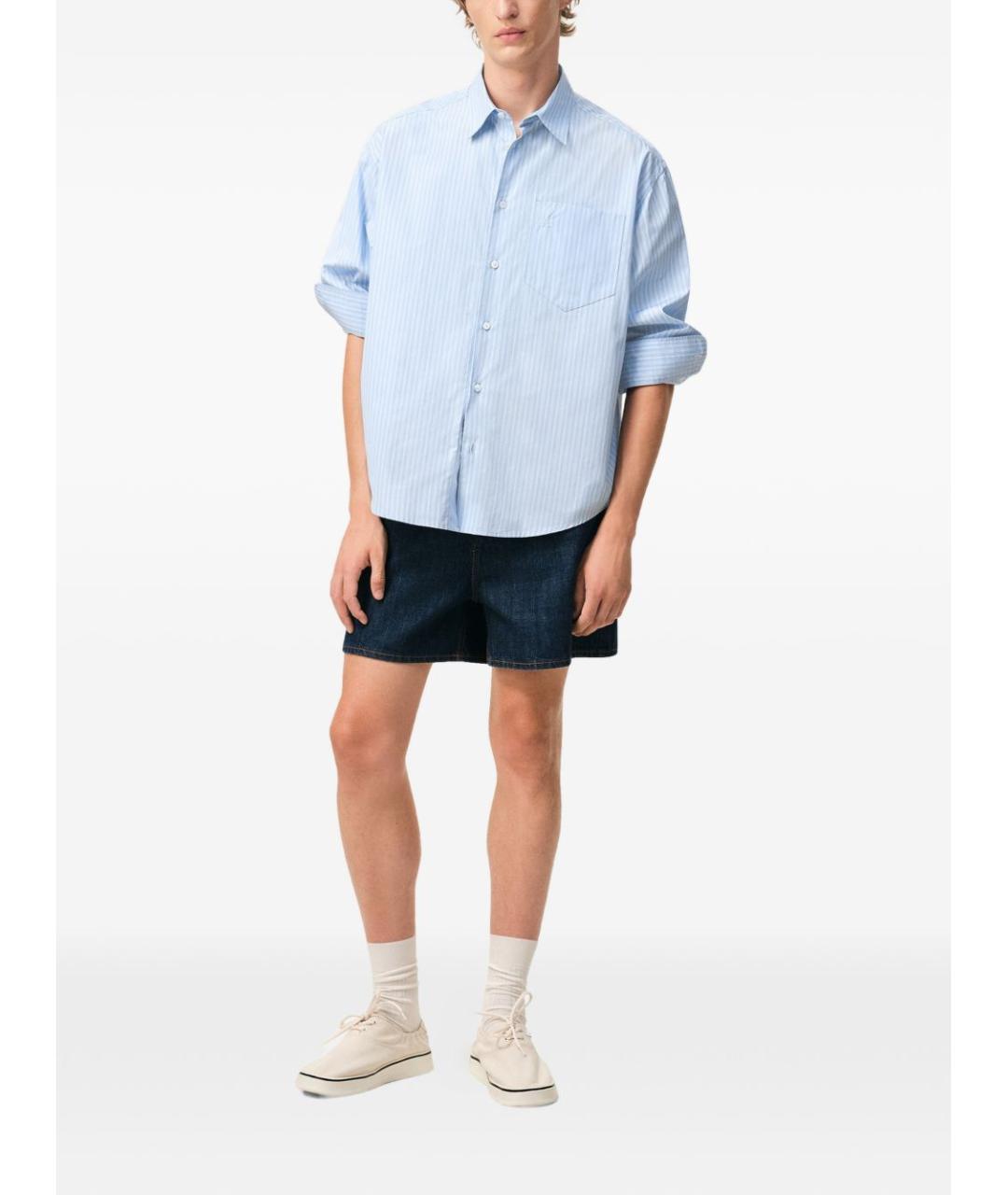 Ami Paris Голубая хлопковая рубашка, фото 2