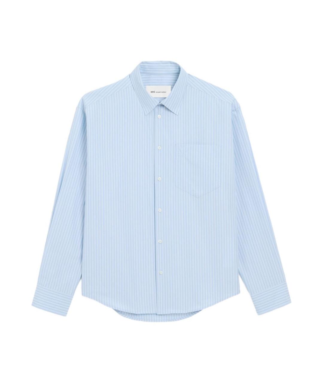 Ami Paris Голубая хлопковая рубашка, фото 1