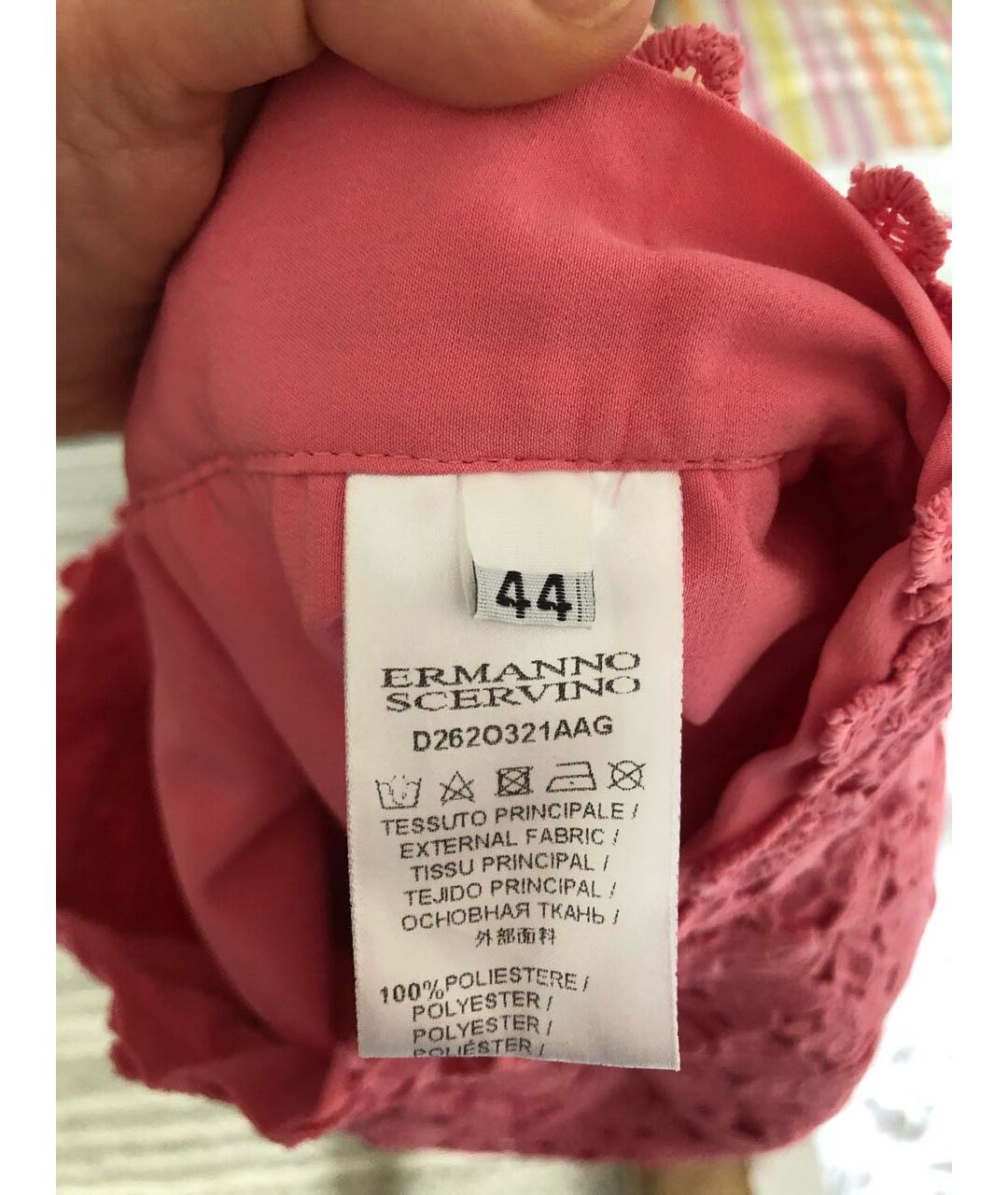 ERMANNO SCERVINO Розовая полиэстеровая юбка мини, фото 3
