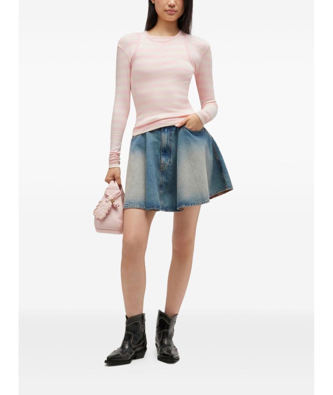 GANNI Розовая хлопковая майка, фото 4