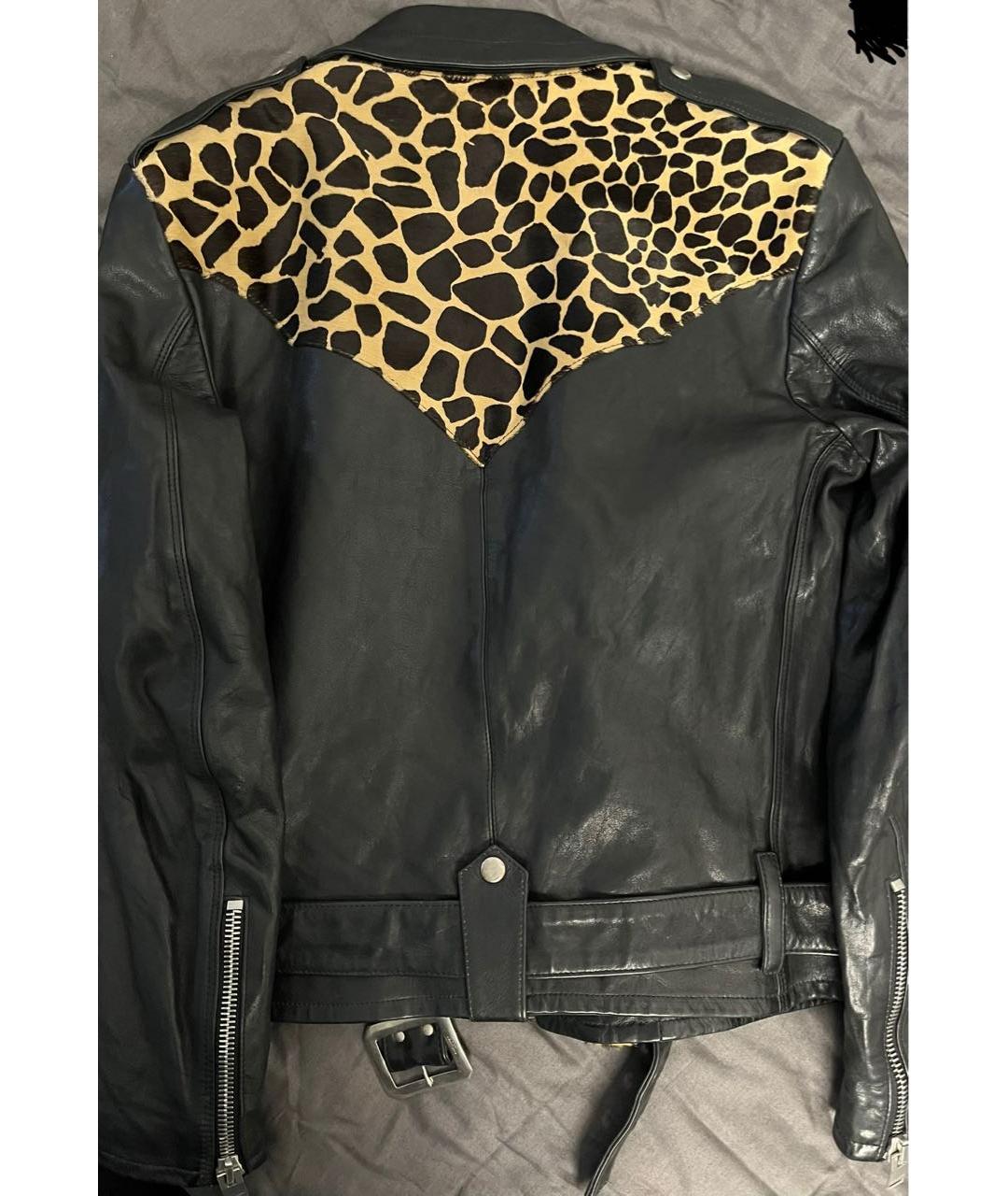 SAINT LAURENT Черная кожаная куртка, фото 2