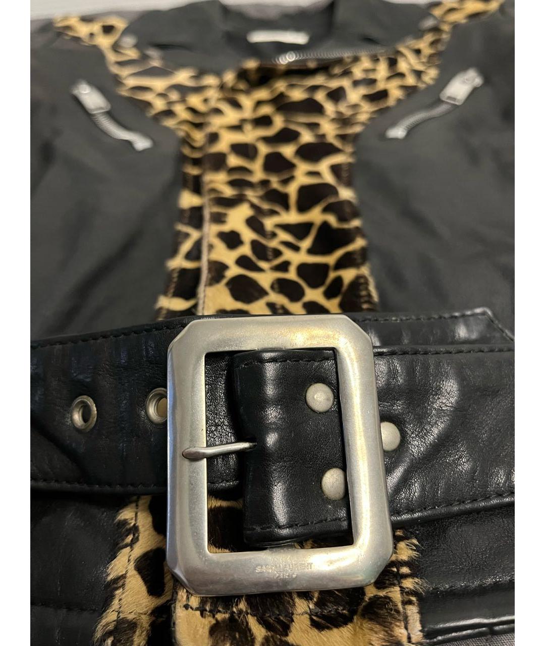 SAINT LAURENT Черная кожаная куртка, фото 4