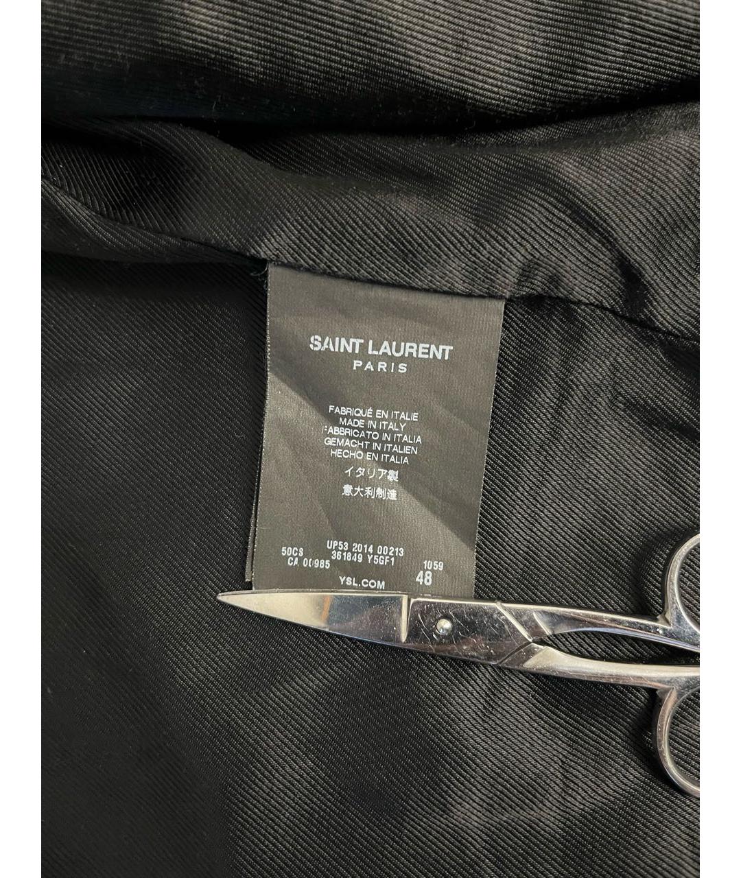 SAINT LAURENT Черная кожаная куртка, фото 7