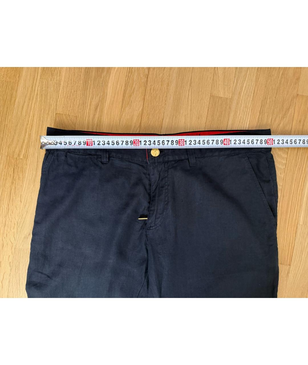 BILLIONAIRE Черные льняные повседневные брюки, фото 2