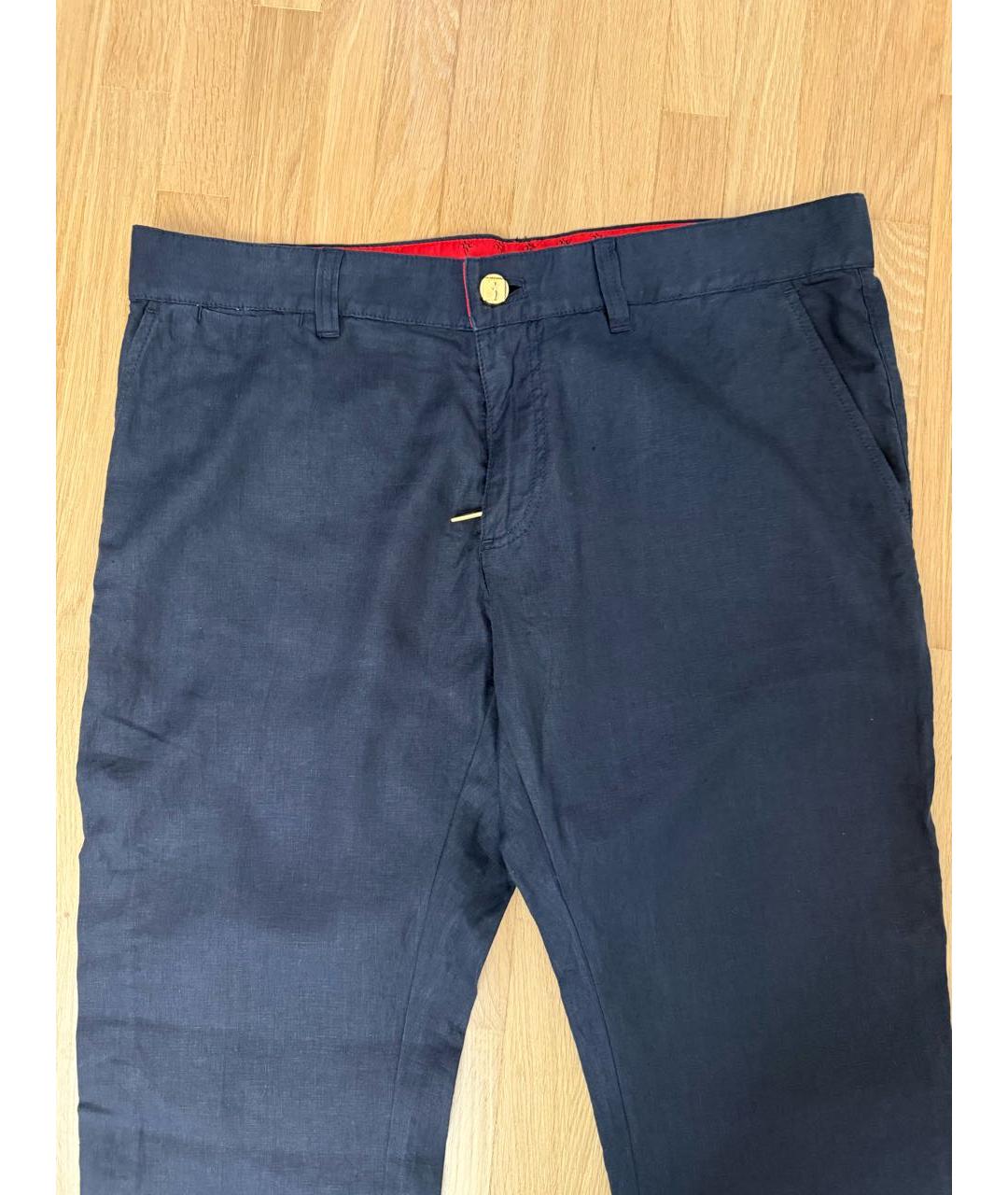 BILLIONAIRE Черные льняные повседневные брюки, фото 8