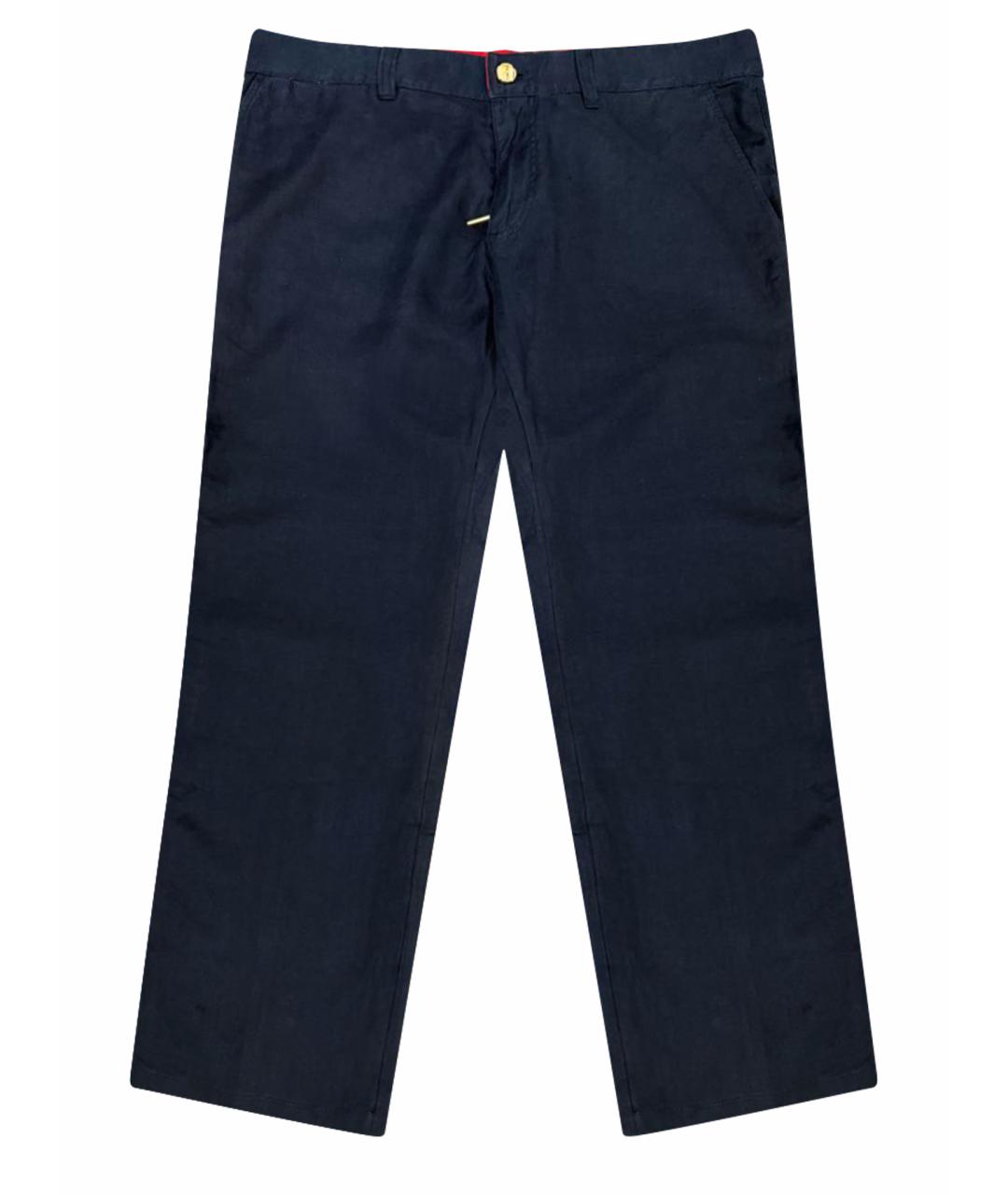 BILLIONAIRE Черные льняные повседневные брюки, фото 1