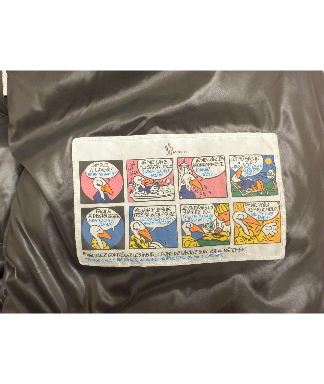 MONCLER Черный полиамидовый пуховик, фото 5