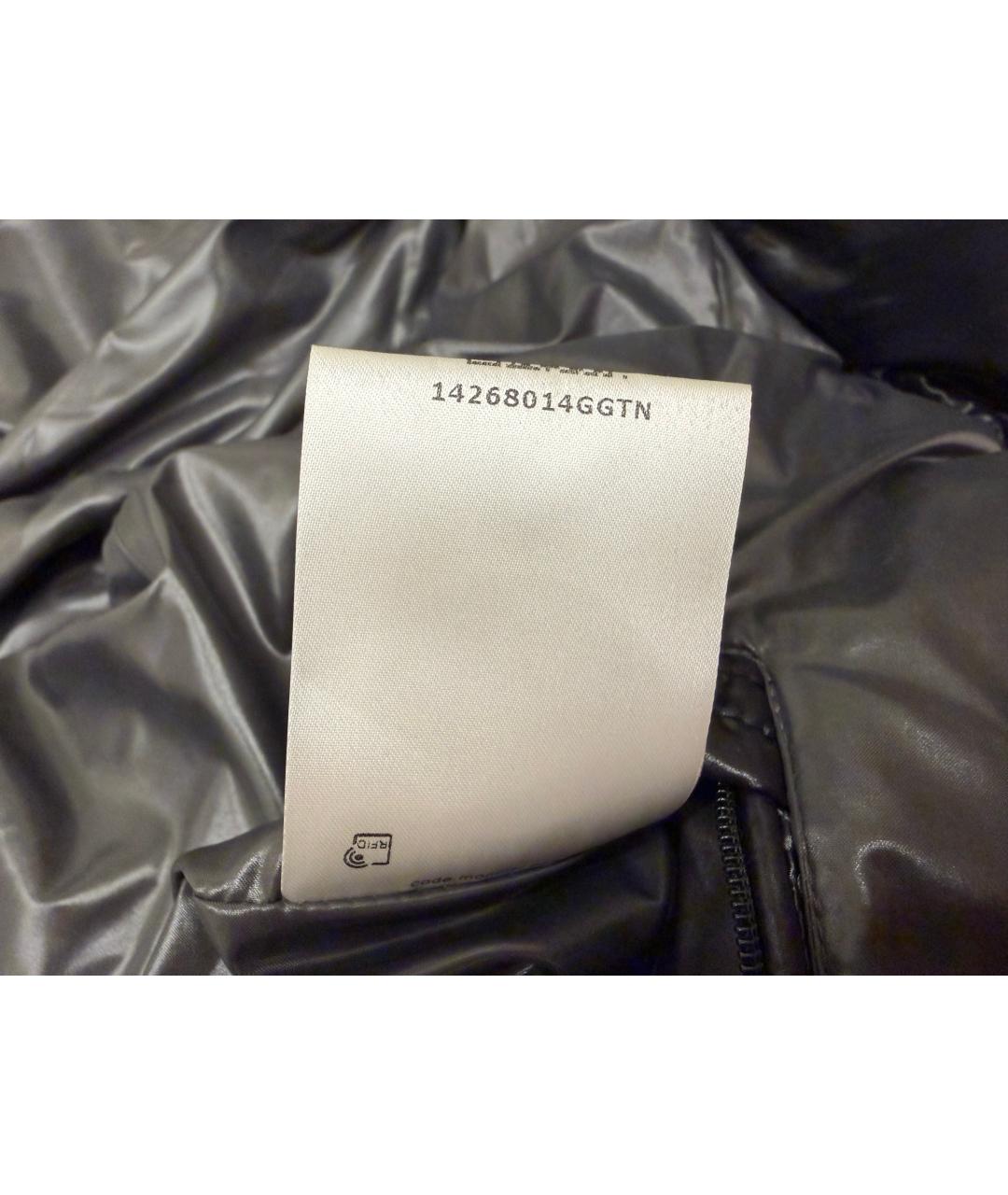 MONCLER Черный полиамидовый пуховик, фото 8