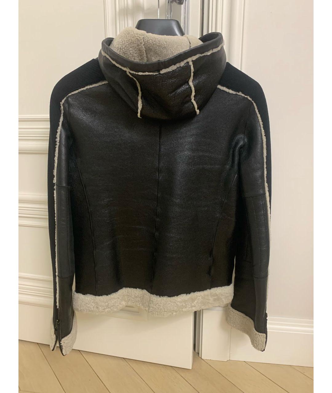 CHANEL Черная кожаная дубленка, фото 2