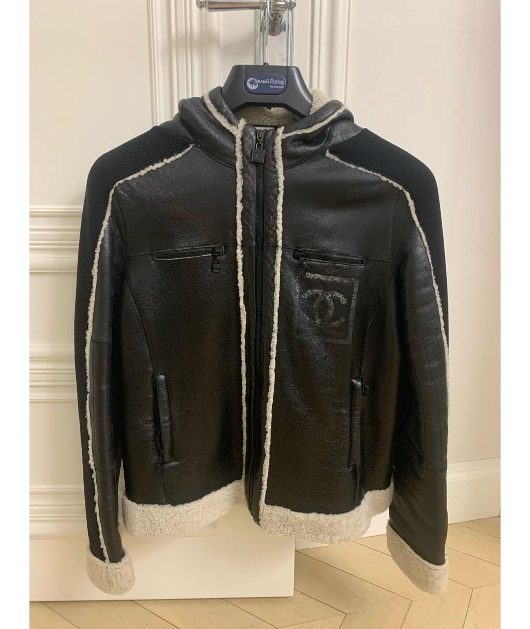 CHANEL Черная кожаная дубленка, фото 8