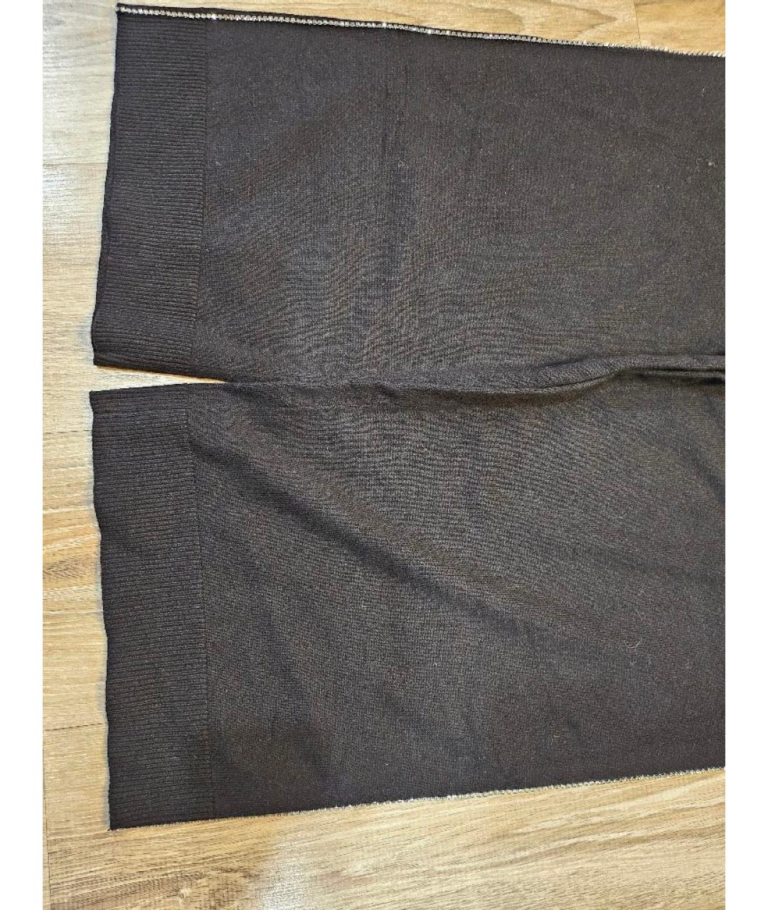 KARL LAGERFELD Черные хлопковые брюки широкие, фото 4