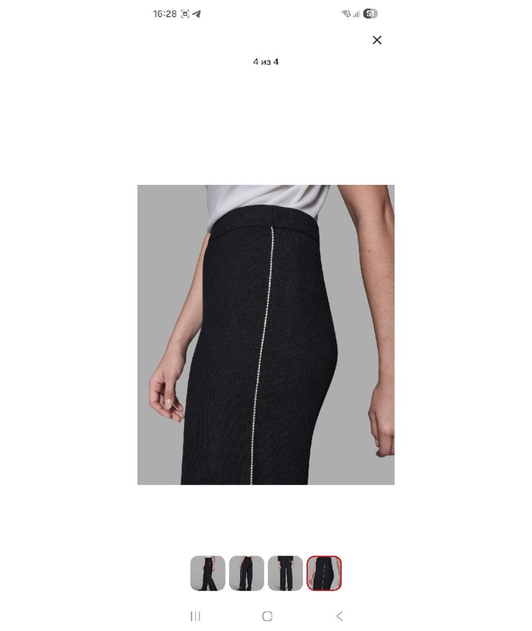 KARL LAGERFELD Черные хлопковые брюки широкие, фото 6