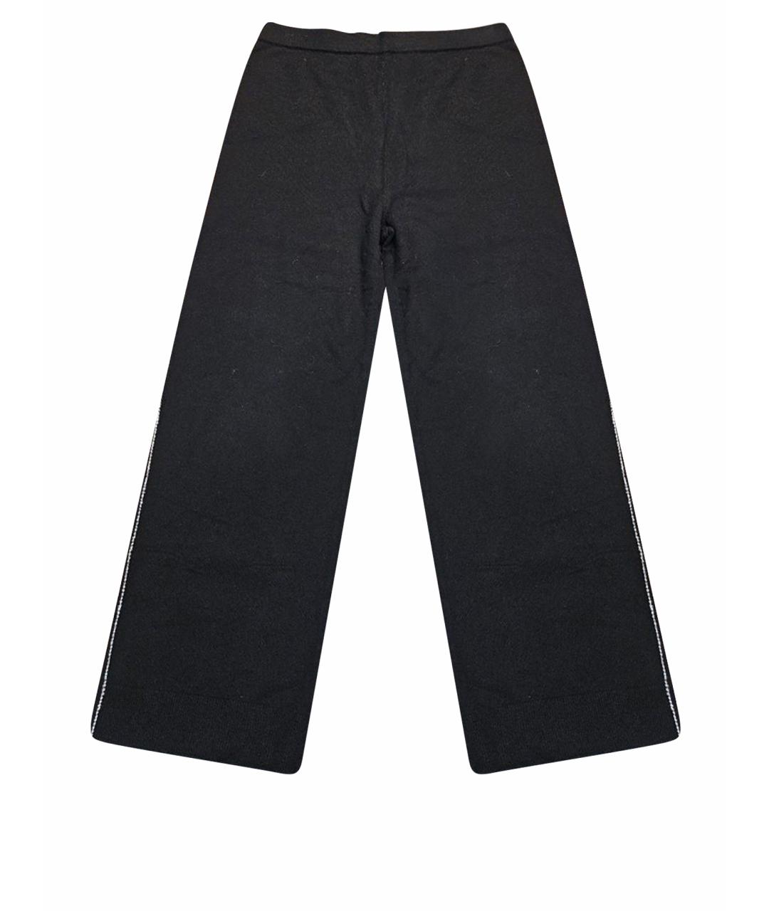KARL LAGERFELD Черные хлопковые брюки широкие, фото 1