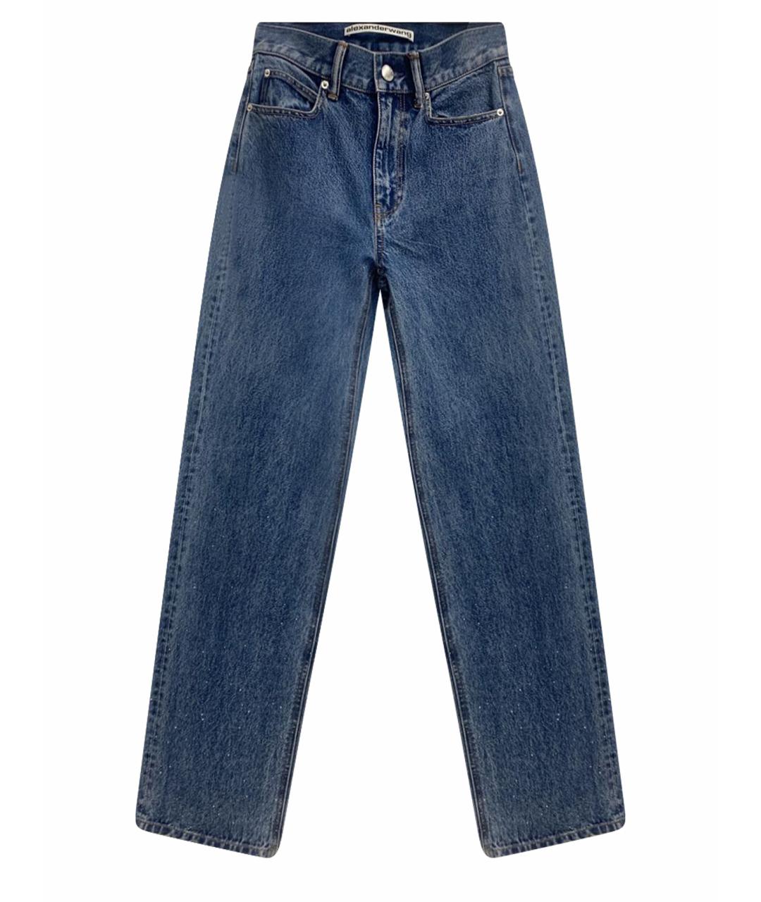 ALEXANDER WANG Синие хлопковые прямые джинсы, фото 1