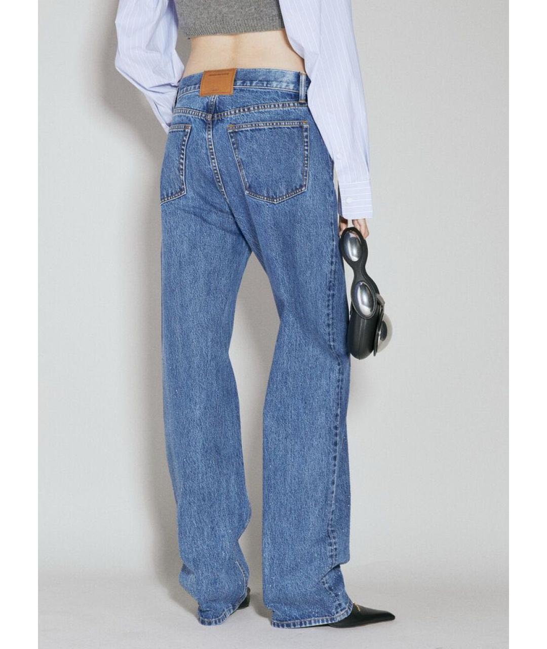 ALEXANDER WANG Синие хлопковые прямые джинсы, фото 2
