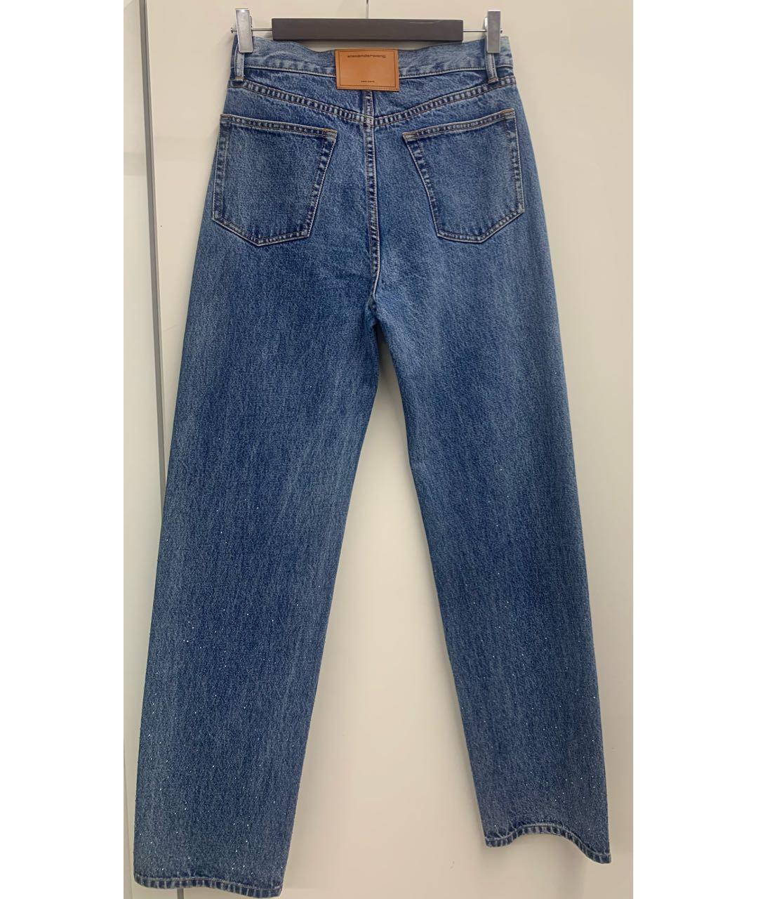 ALEXANDER WANG Синие хлопковые прямые джинсы, фото 5