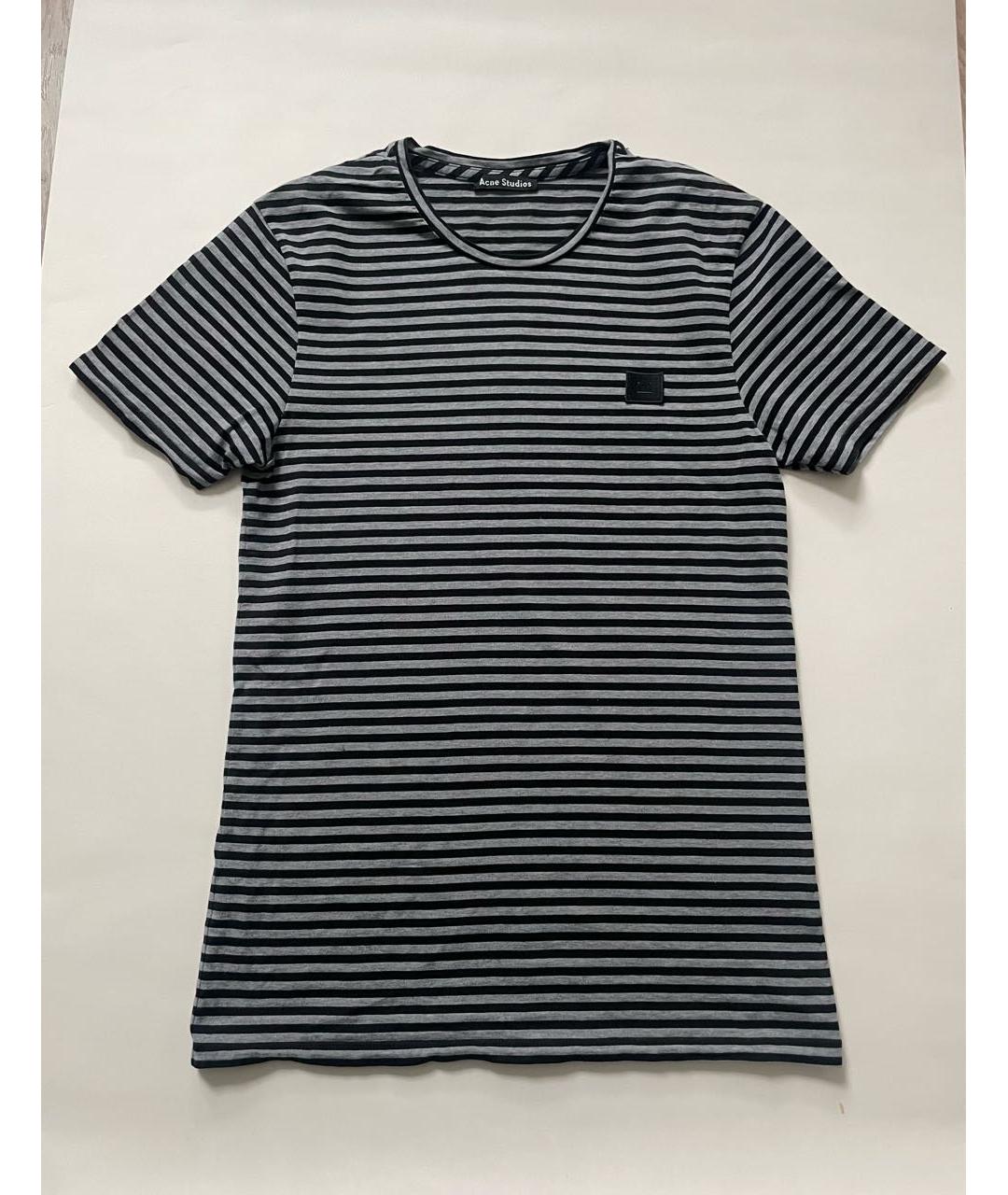 ACNE STUDIOS Серая хлопковая футболка, фото 8