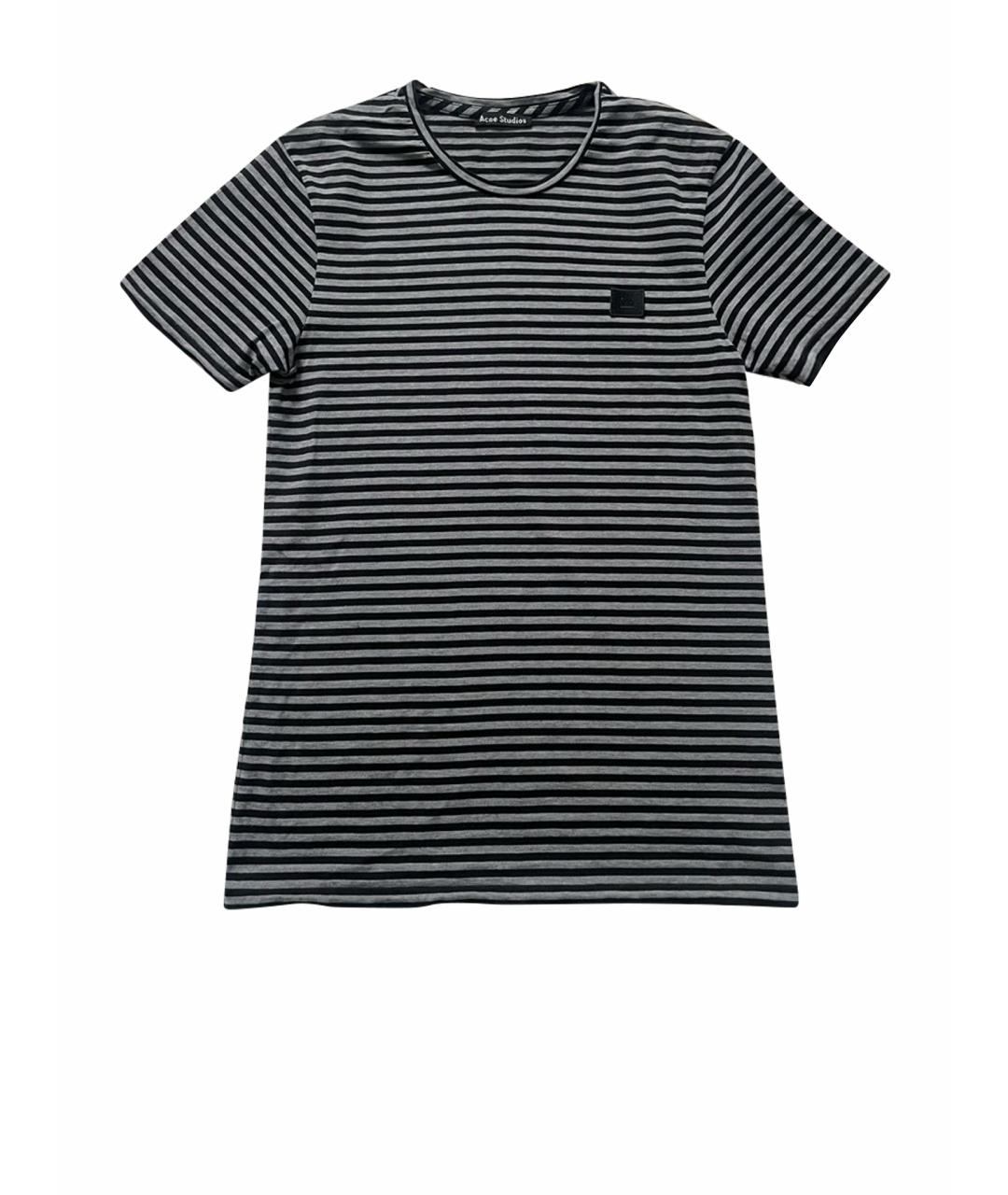 ACNE STUDIOS Серая хлопковая футболка, фото 1