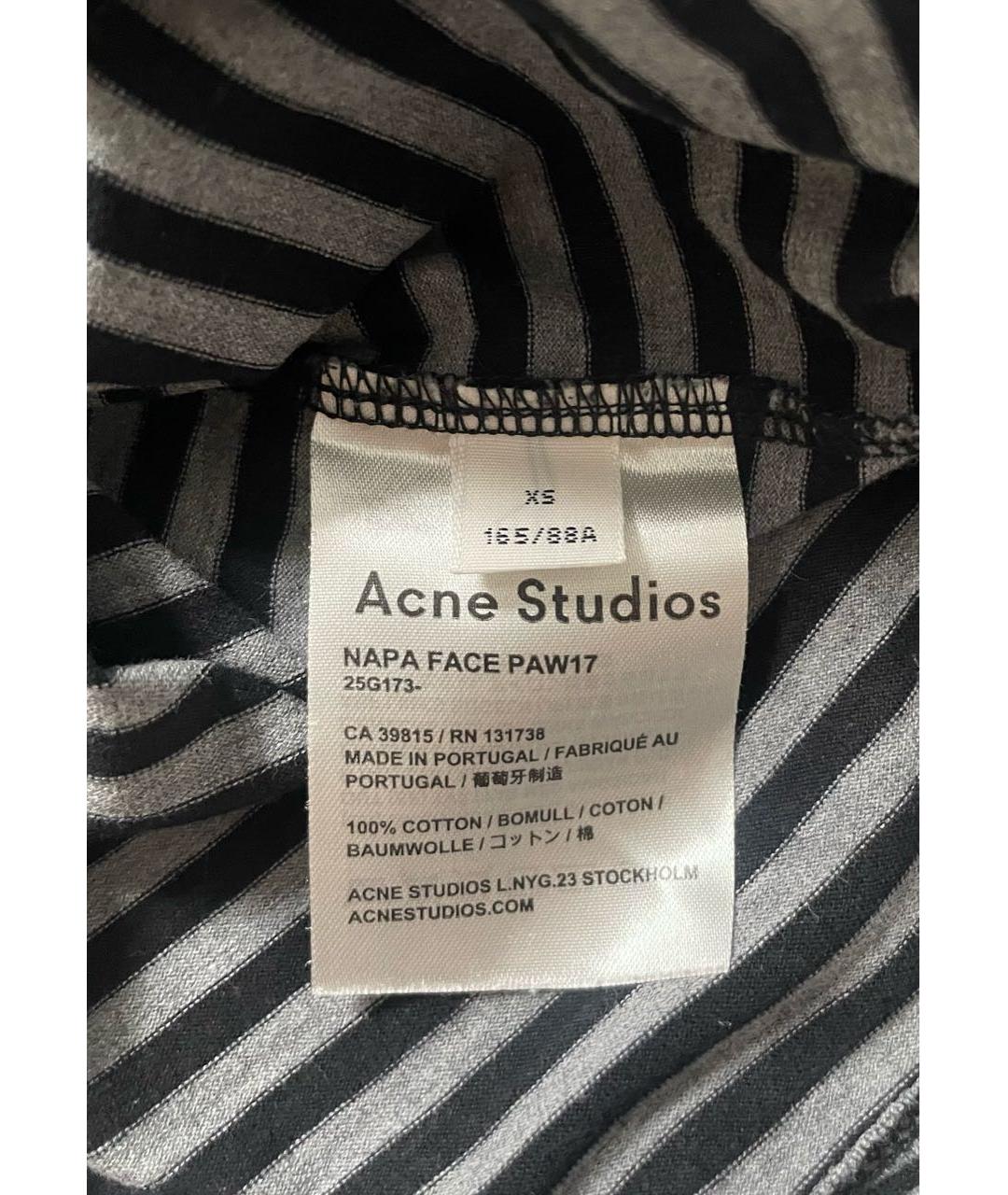 ACNE STUDIOS Серая хлопковая футболка, фото 6