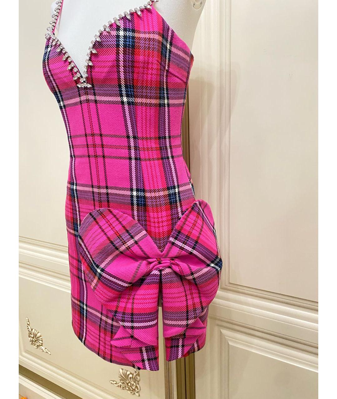 AREA Розовое хлопковое коктейльное платье, фото 3