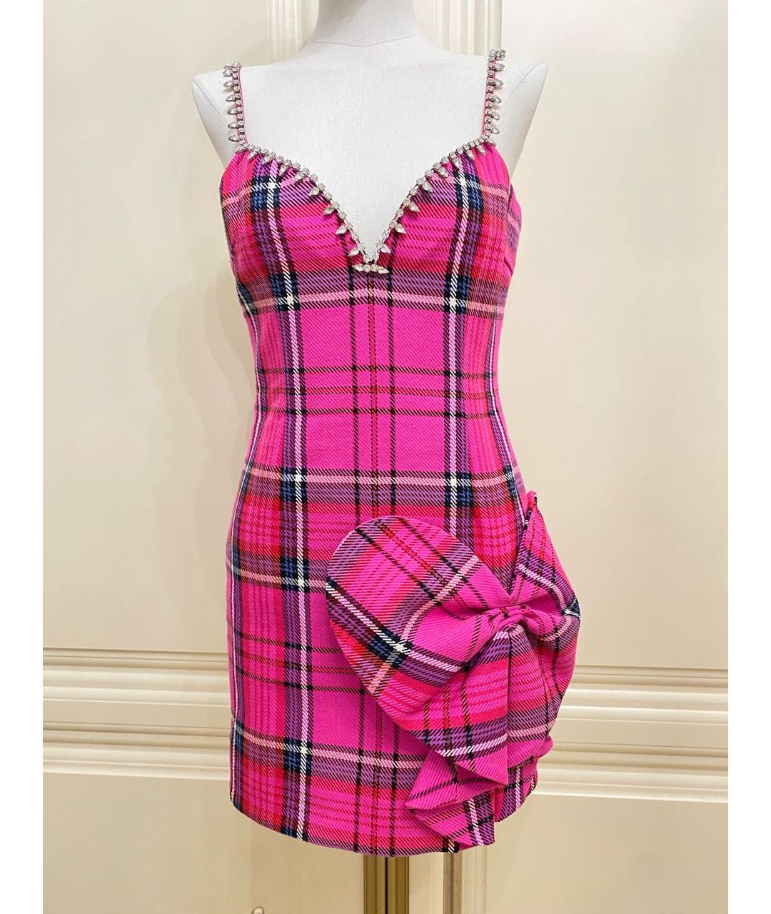 AREA Розовое хлопковое коктейльное платье, фото 8