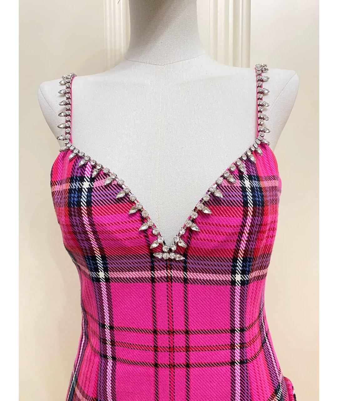 AREA Розовое хлопковое коктейльное платье, фото 4