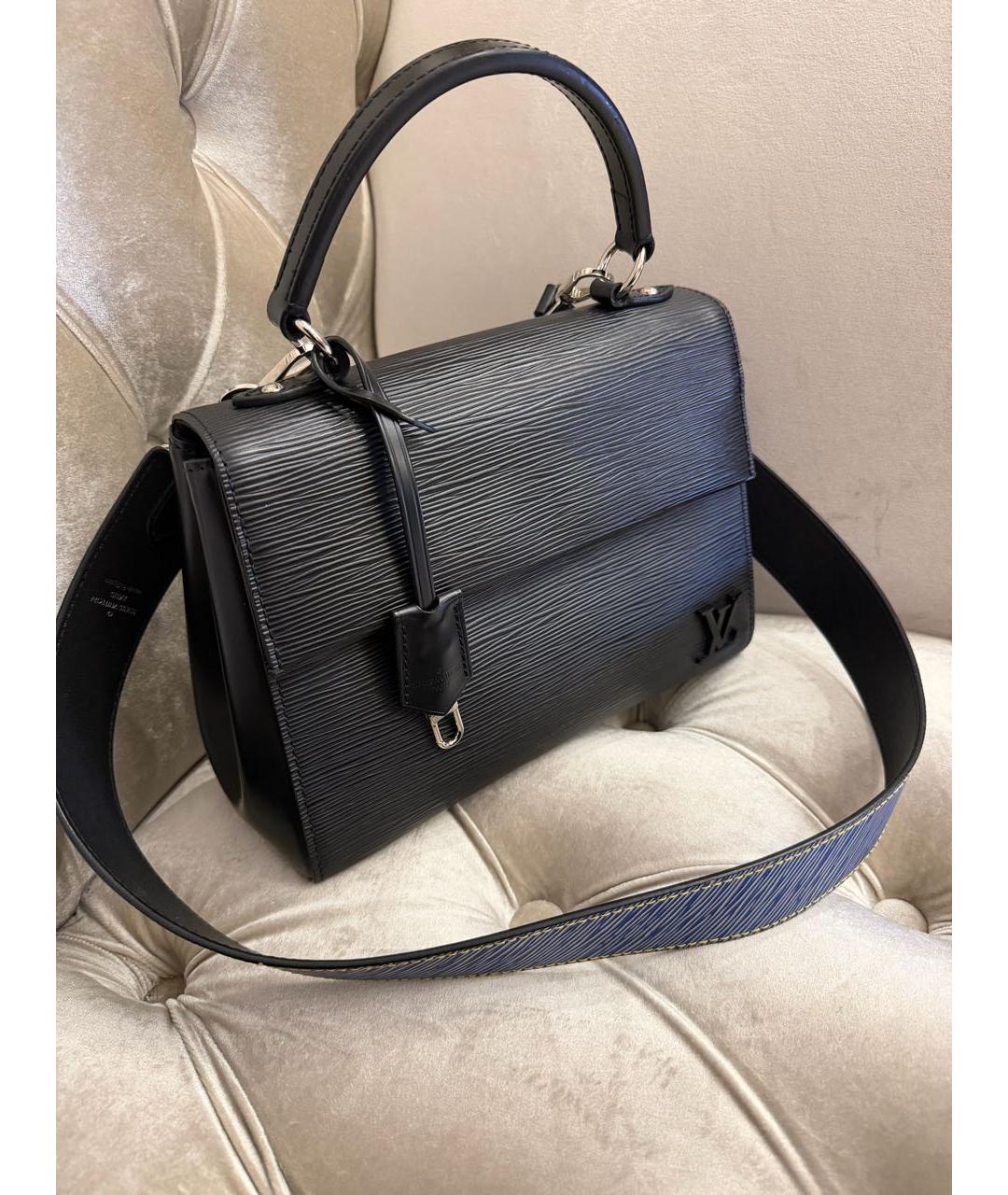 LOUIS VUITTON Черная кожаная сумка с короткими ручками, фото 2