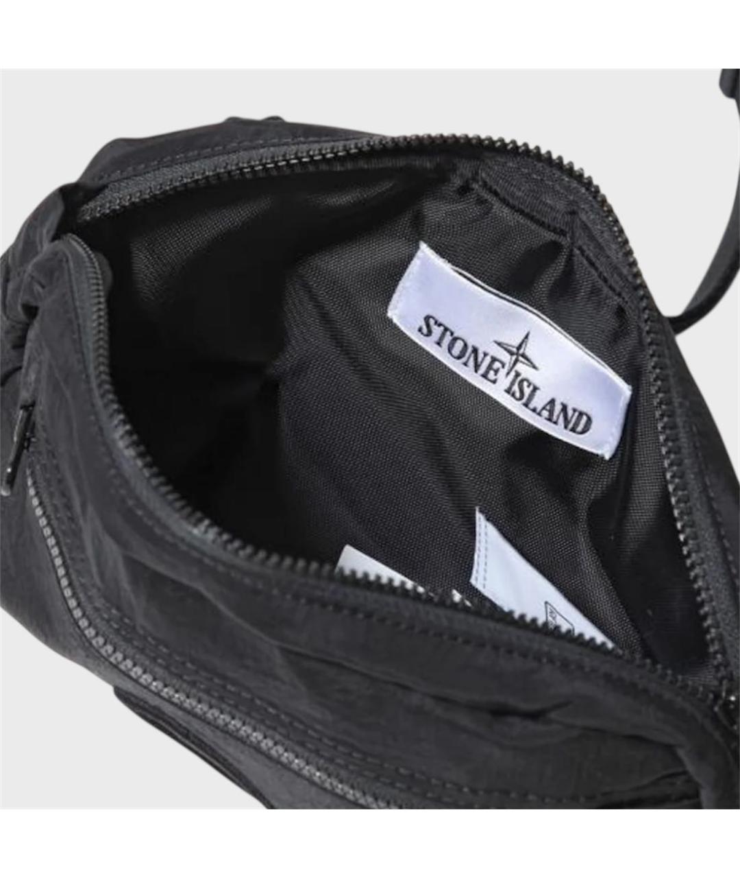 STONE ISLAND Черная барсетка, фото 5
