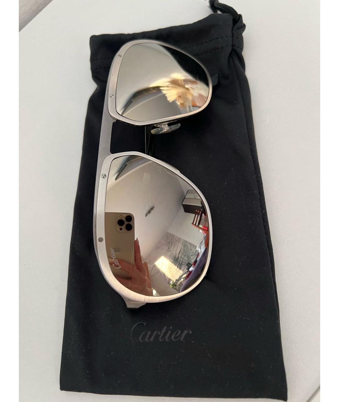 CARTIER Серебряные металлические солнцезащитные очки, фото 8