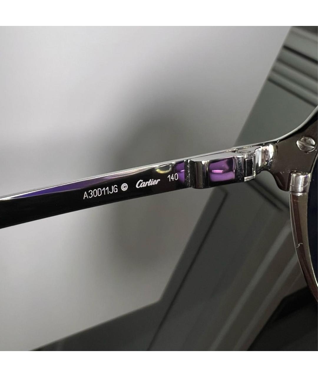 CARTIER Серебряные металлические солнцезащитные очки, фото 4