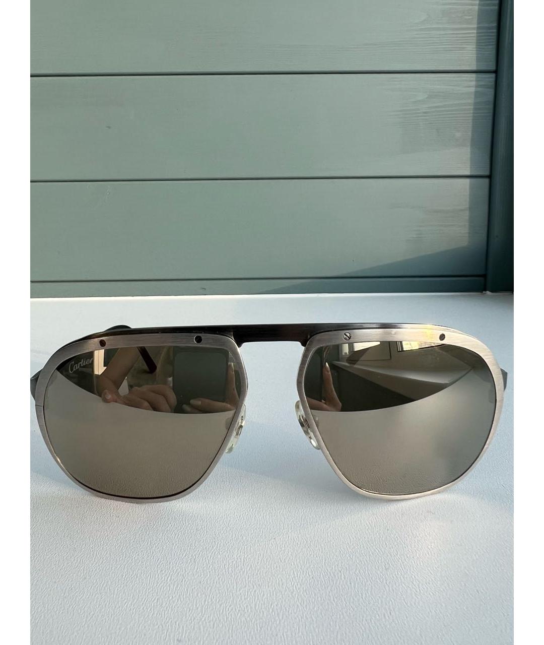 CARTIER Серебряные металлические солнцезащитные очки, фото 9