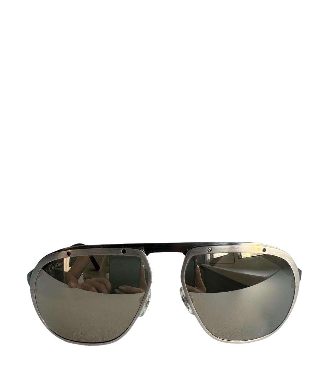 CARTIER Серебряные металлические солнцезащитные очки, фото 1