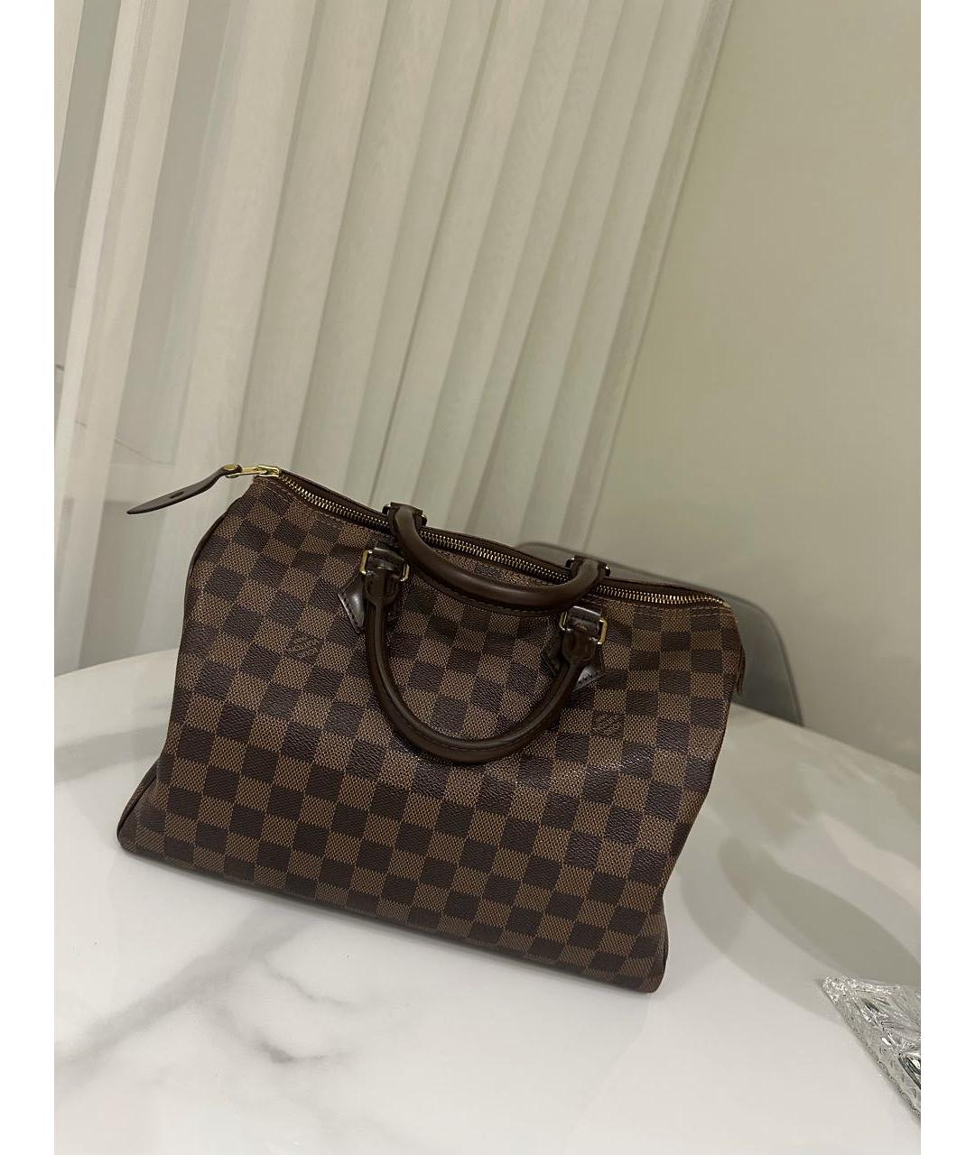 LOUIS VUITTON Коричневая сумка с короткими ручками, фото 5