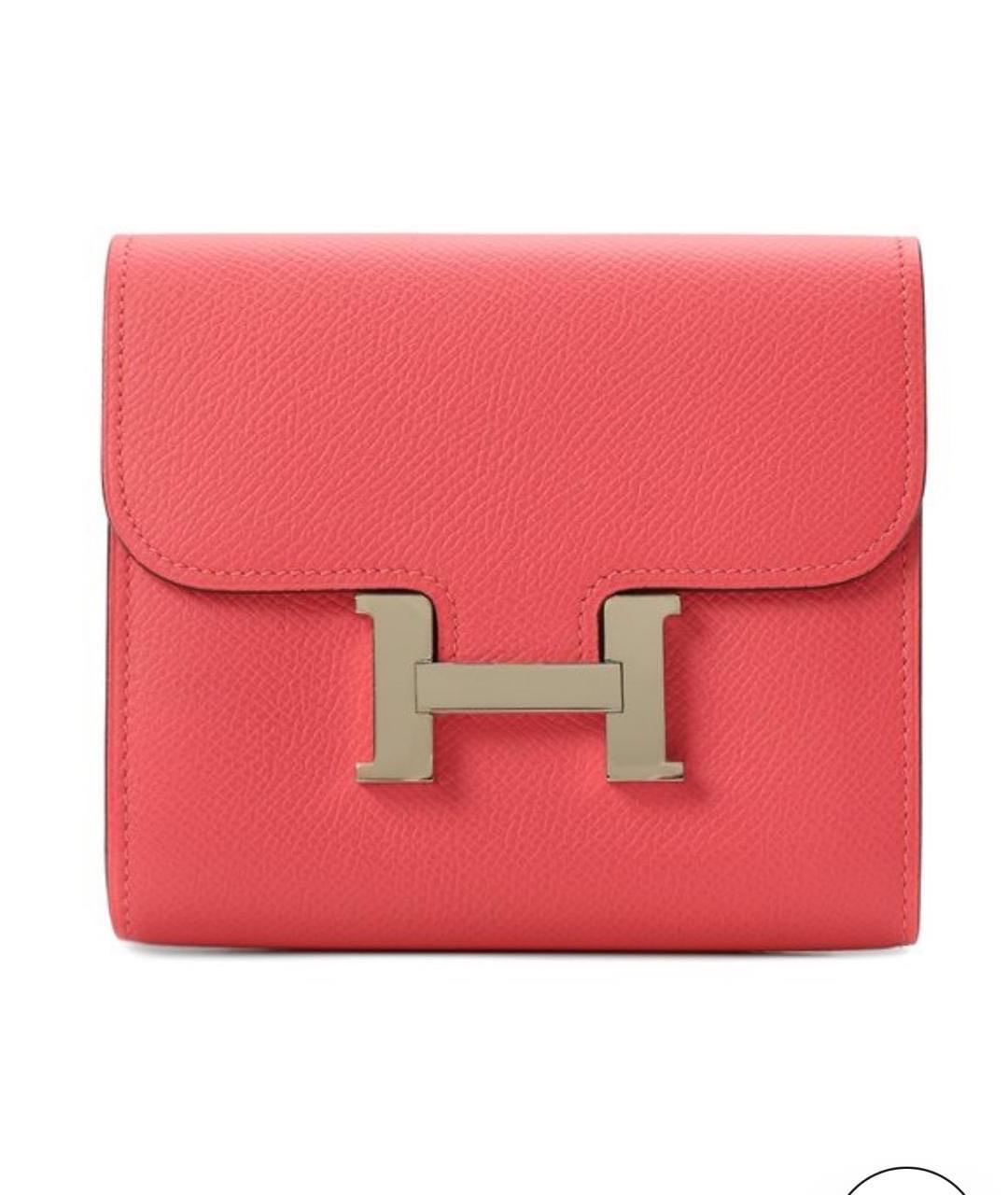 HERMES Розовый кожаный кошелек, фото 5