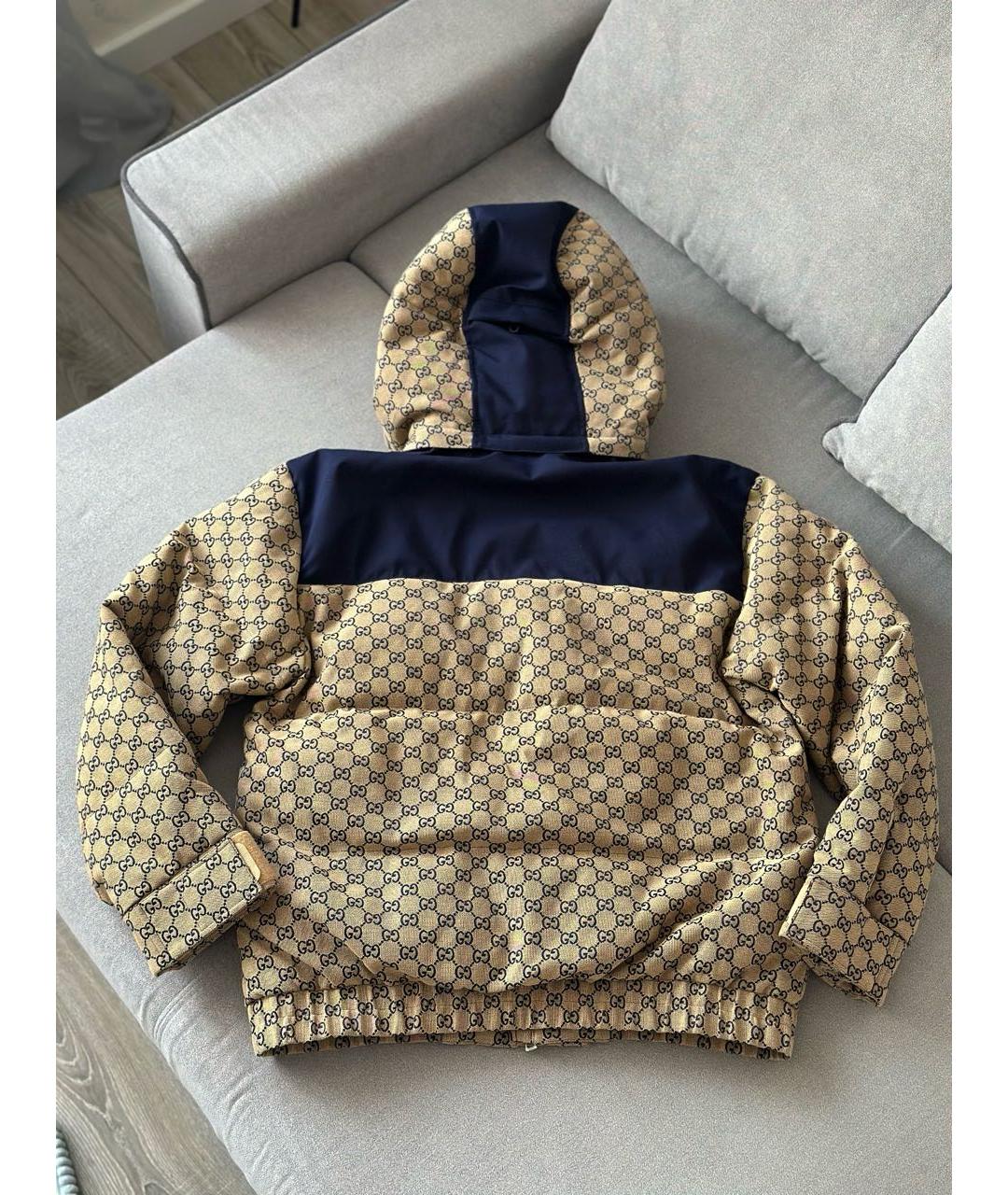 GUCCI Бежевый хлопковый пуховик, фото 3
