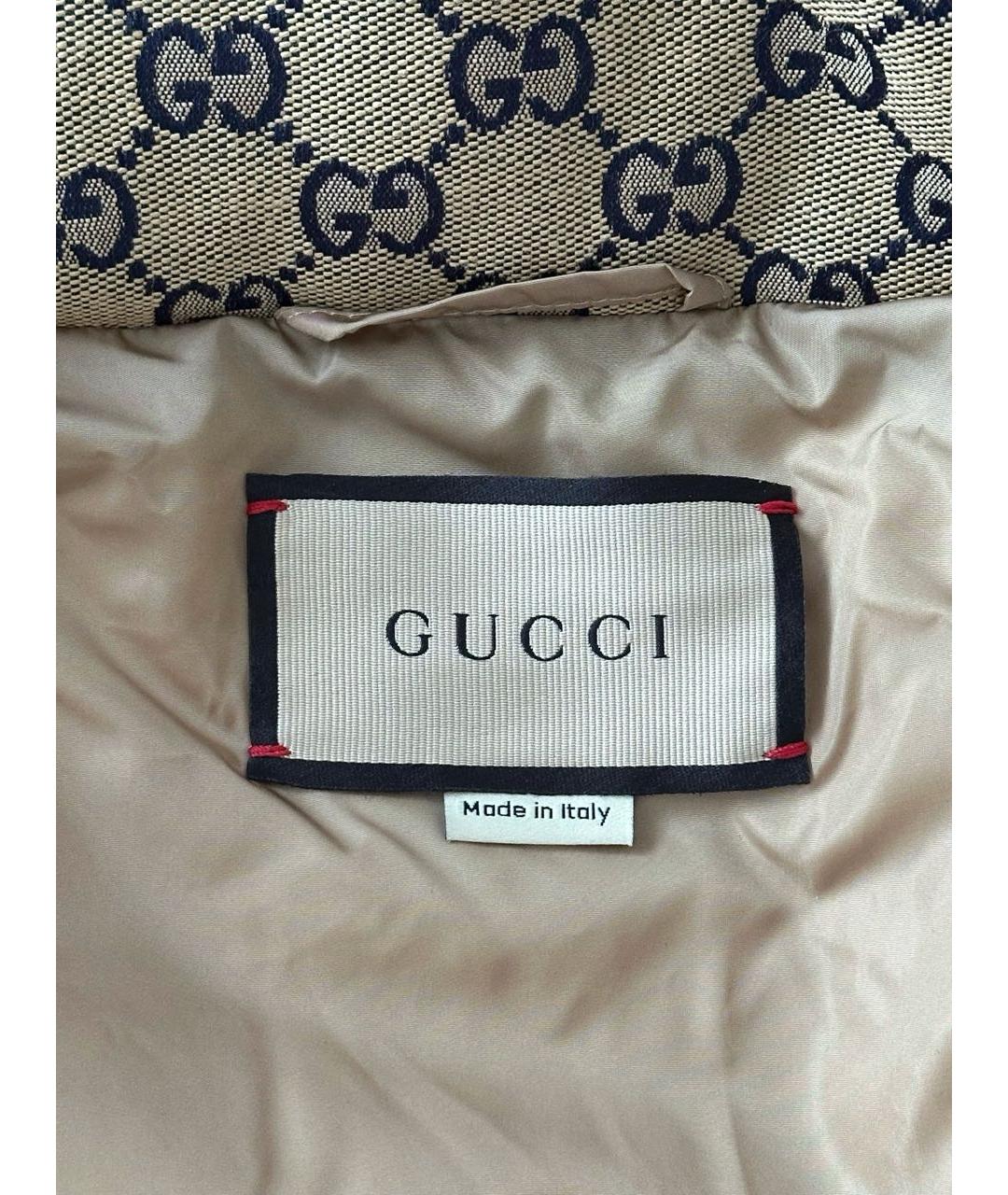 GUCCI Бежевый хлопковый пуховик, фото 6