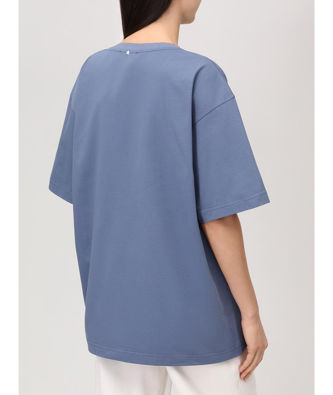 LORENA ANTONIAZZI Голубая хлопковая футболка, фото 3