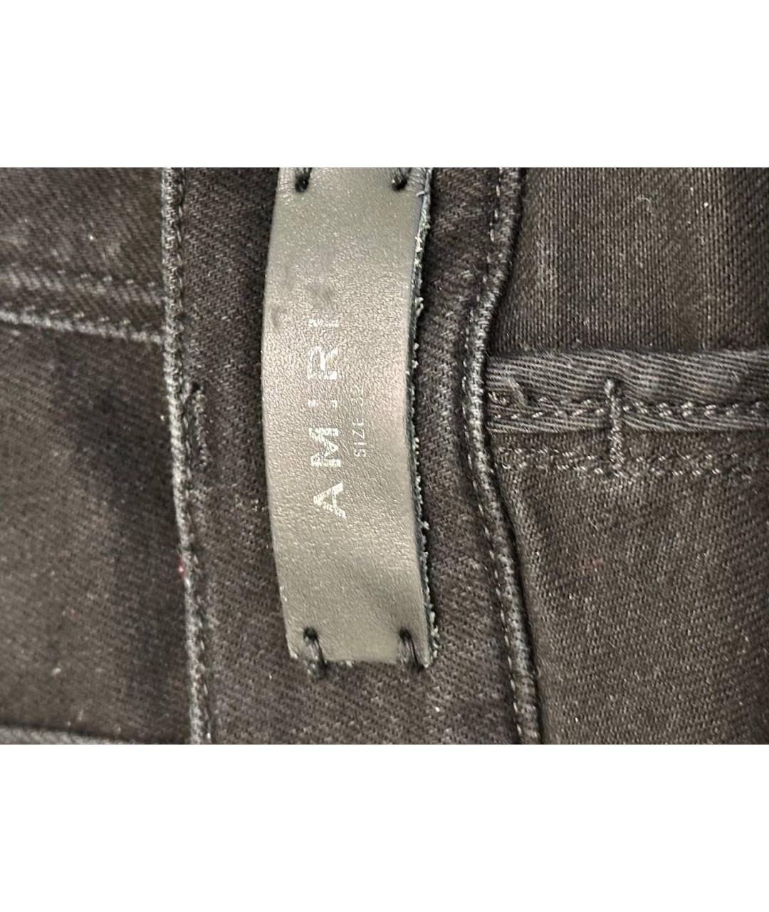 AMIRI Черные хлопковые джинсы скинни, фото 4