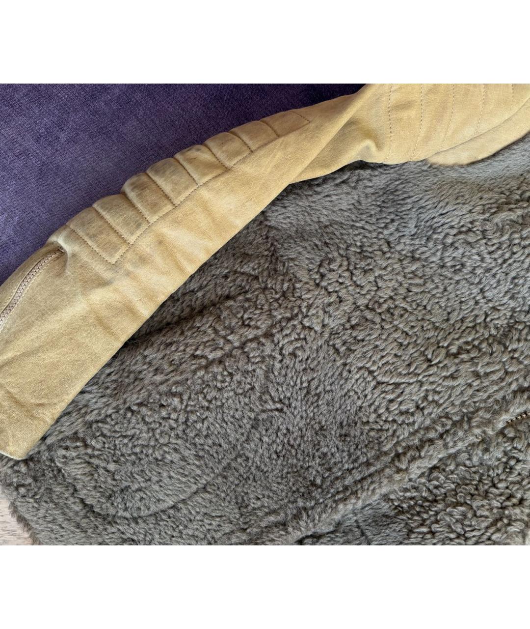 CELINE Коричневая кожаная дубленка, фото 7