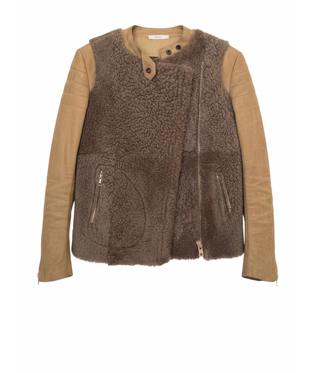 CELINE Коричневая кожаная дубленка, фото 9