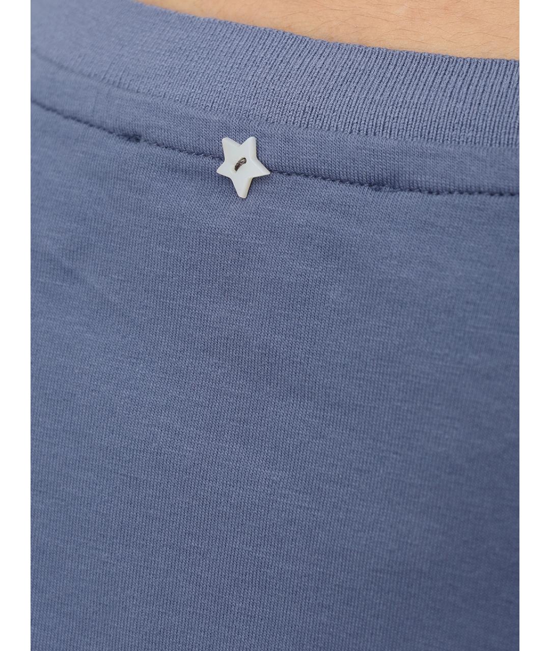 LORENA ANTONIAZZI Синяя хлопковая футболка, фото 6