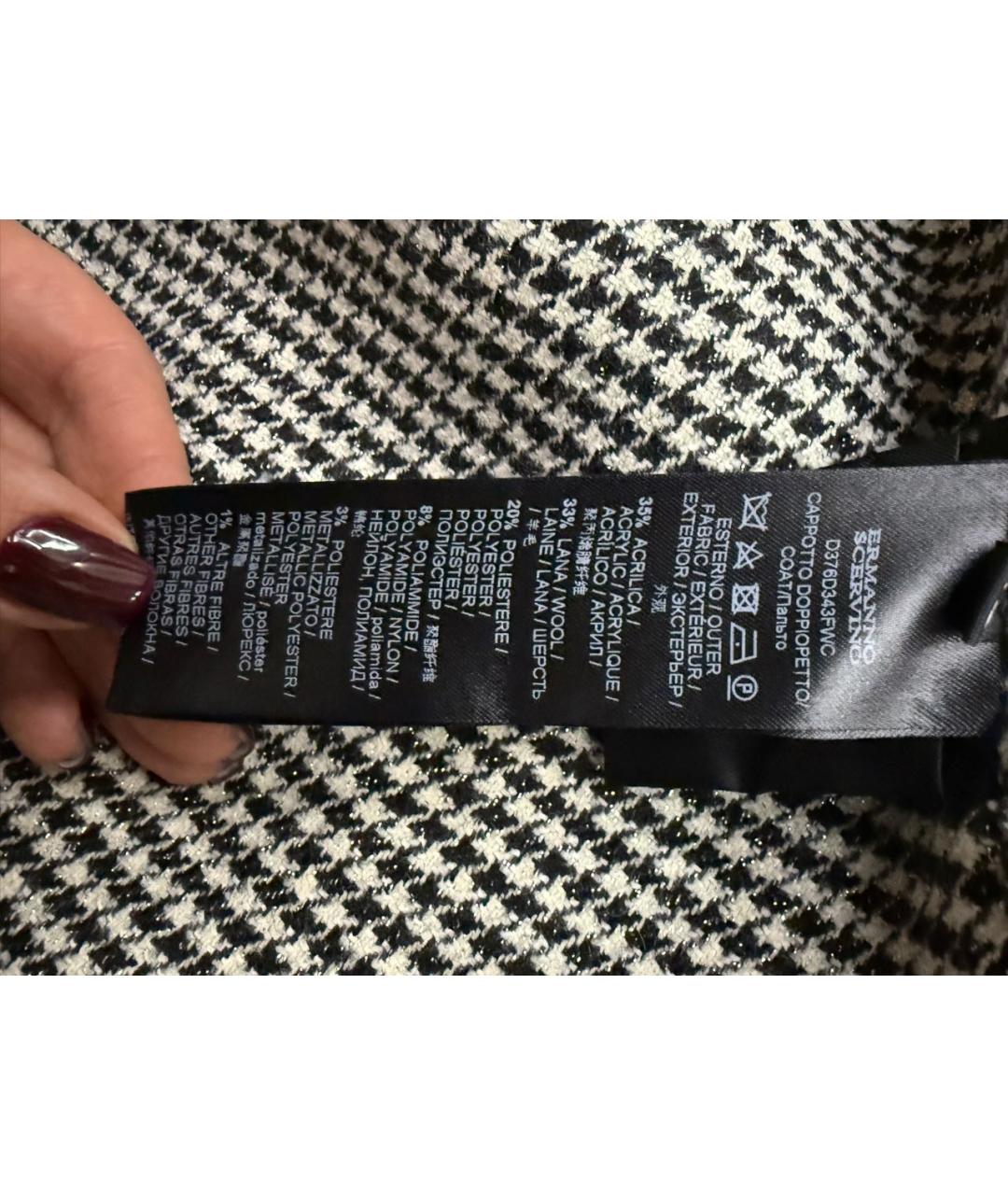 ERMANNO SCERVINO Мульти шерстяное пальто, фото 7