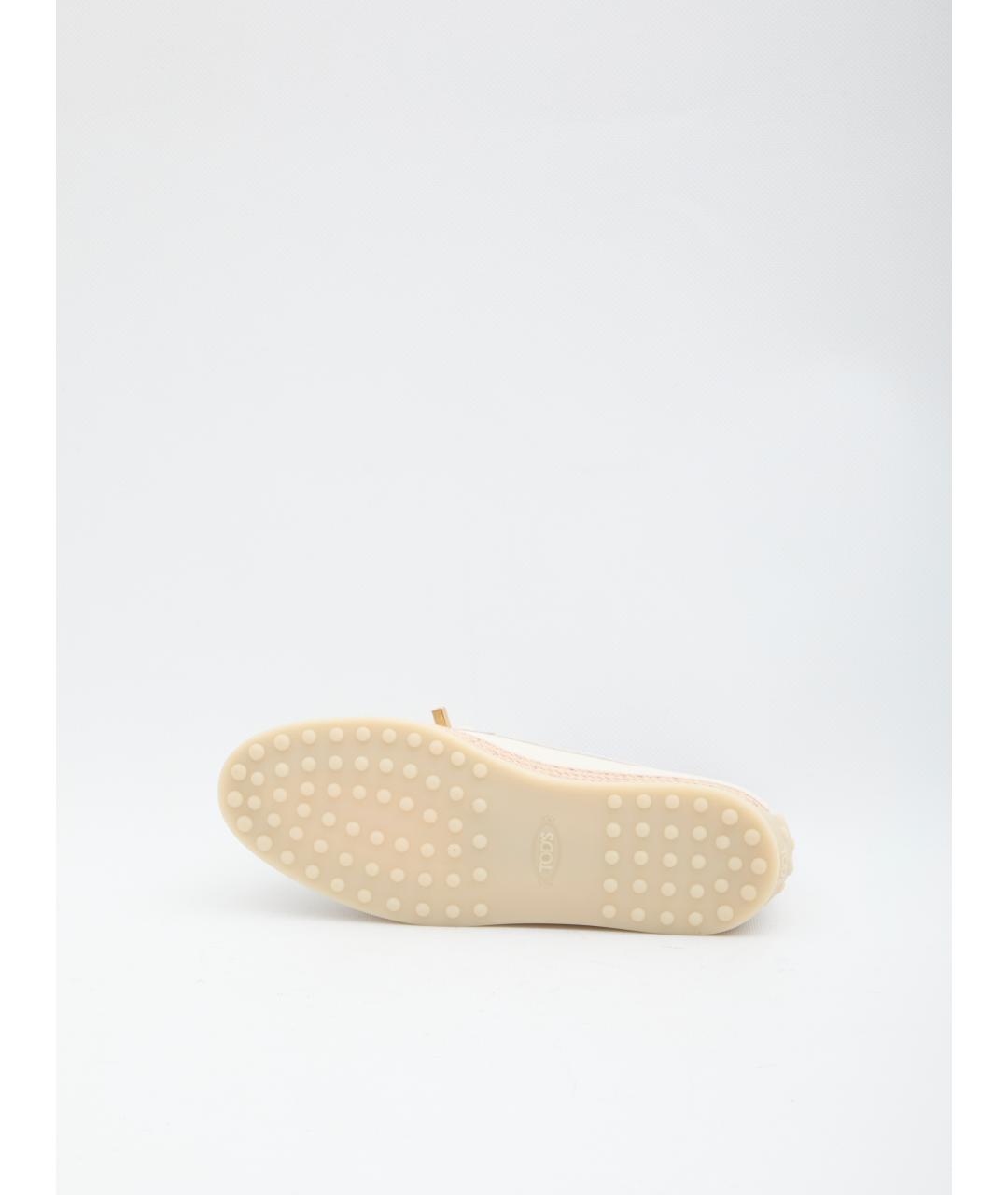 TOD'S Белые кожаные лоферы, фото 4