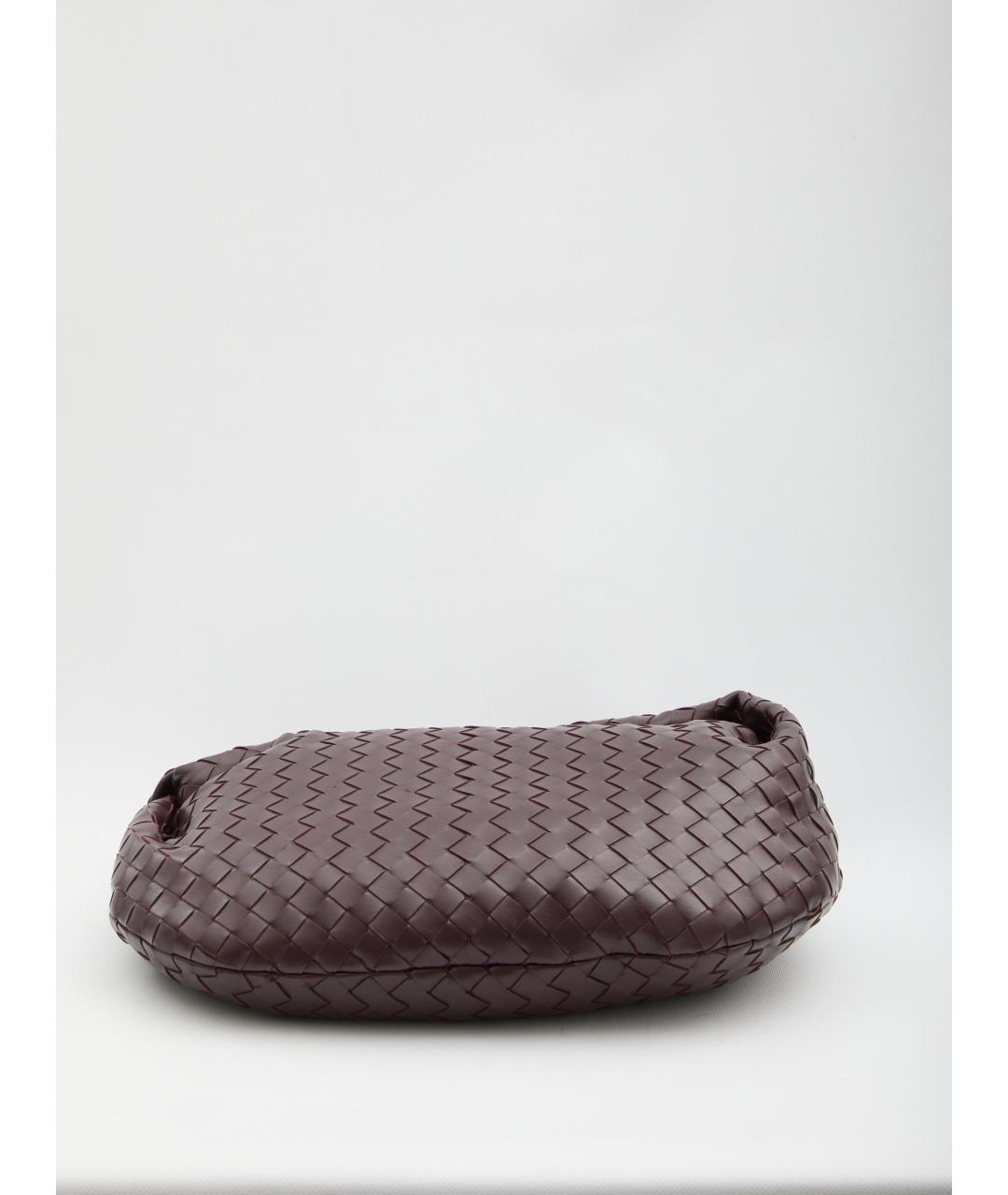 BOTTEGA VENETA Бордовая кожаная сумка с короткими ручками, фото 3