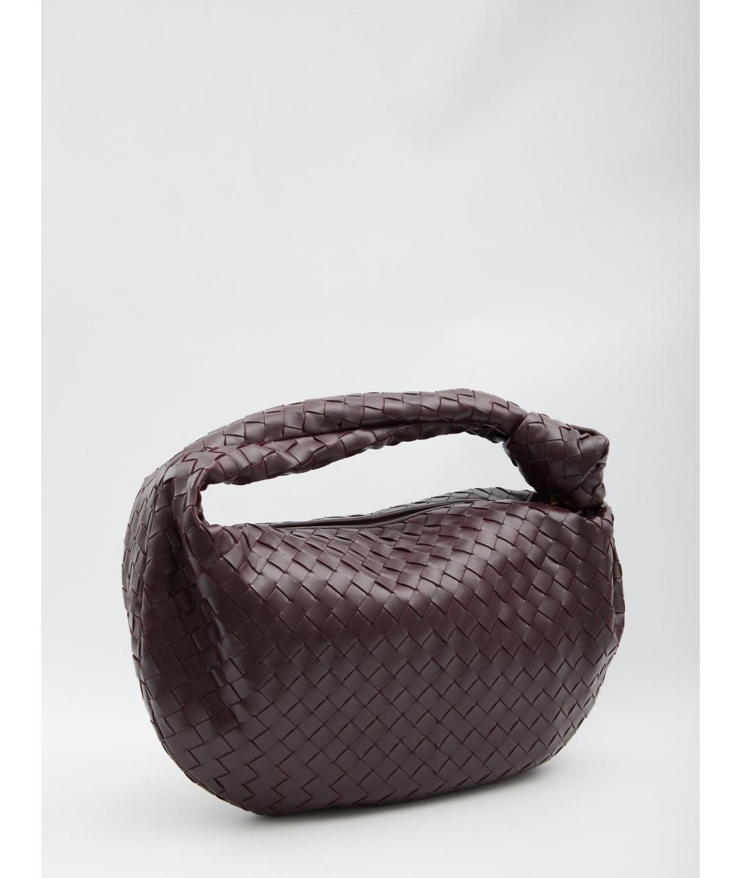 BOTTEGA VENETA Бордовая кожаная сумка с короткими ручками, фото 2