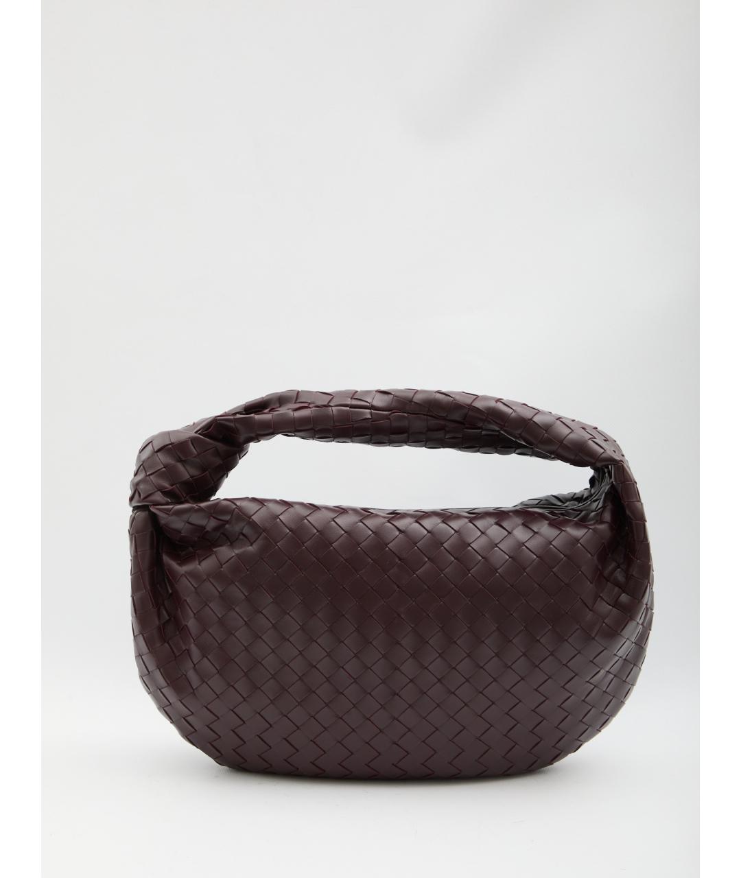 BOTTEGA VENETA Бордовая кожаная сумка с короткими ручками, фото 5