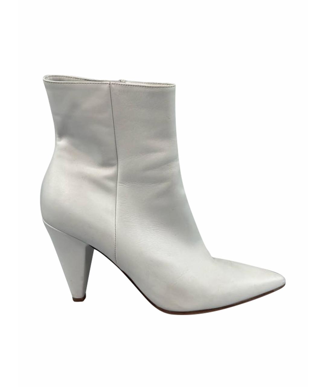 GIANVITO ROSSI Белые кожаные ботильоны, фото 1