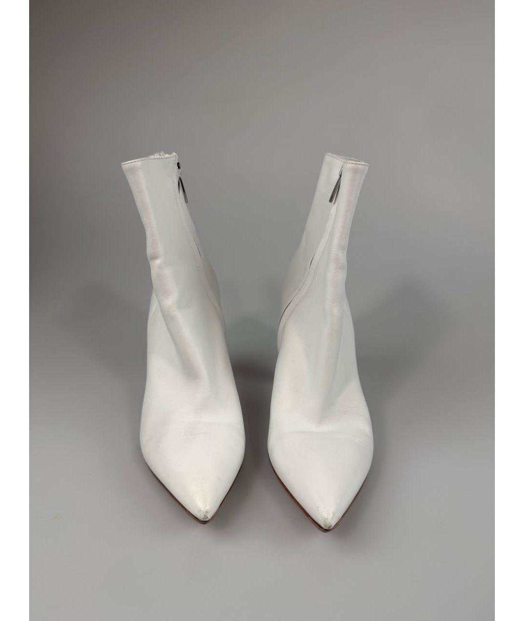 GIANVITO ROSSI Белые кожаные ботильоны, фото 2