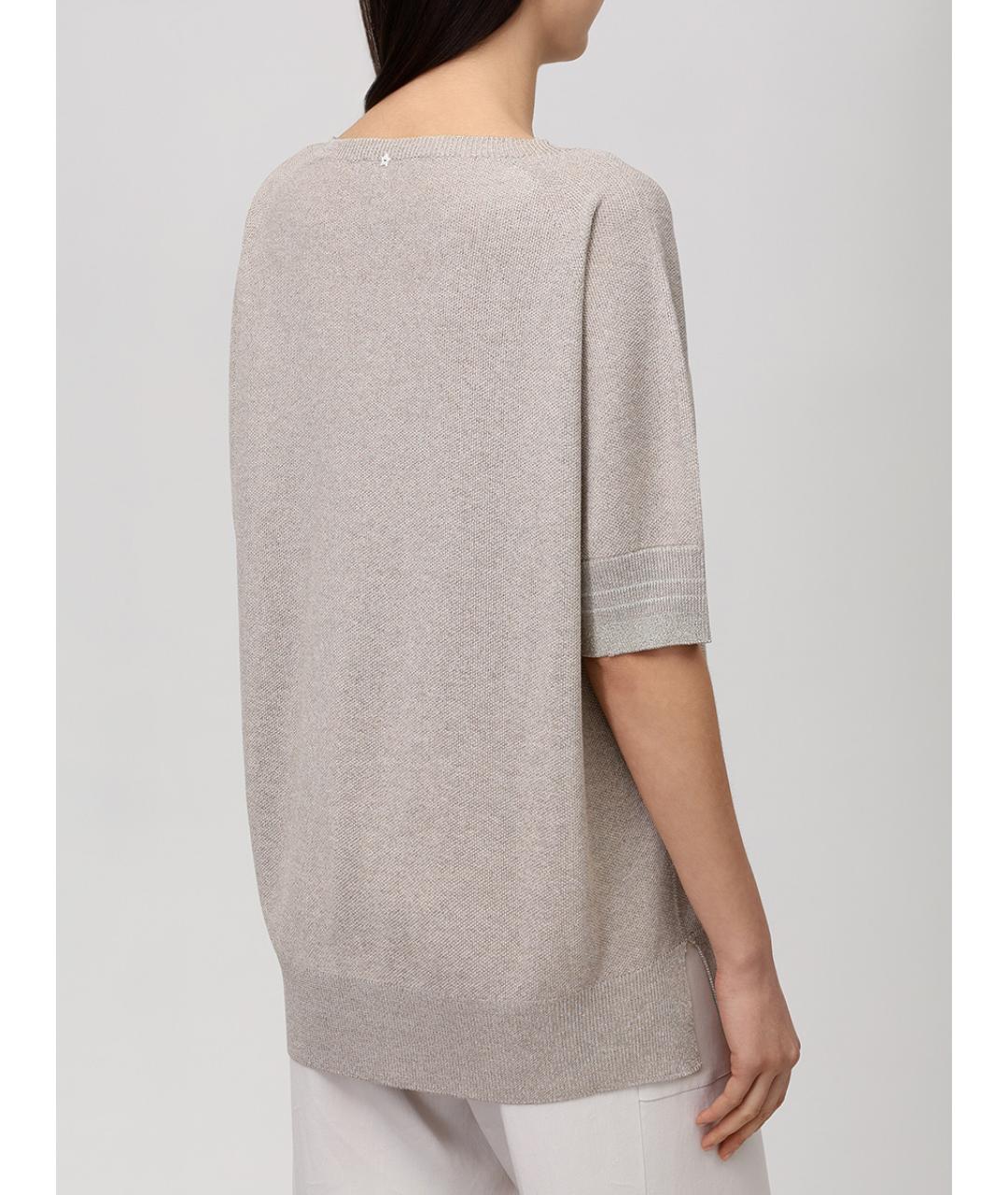 LORENA ANTONIAZZI Бежевый вискозный джемпер / свитер, фото 3