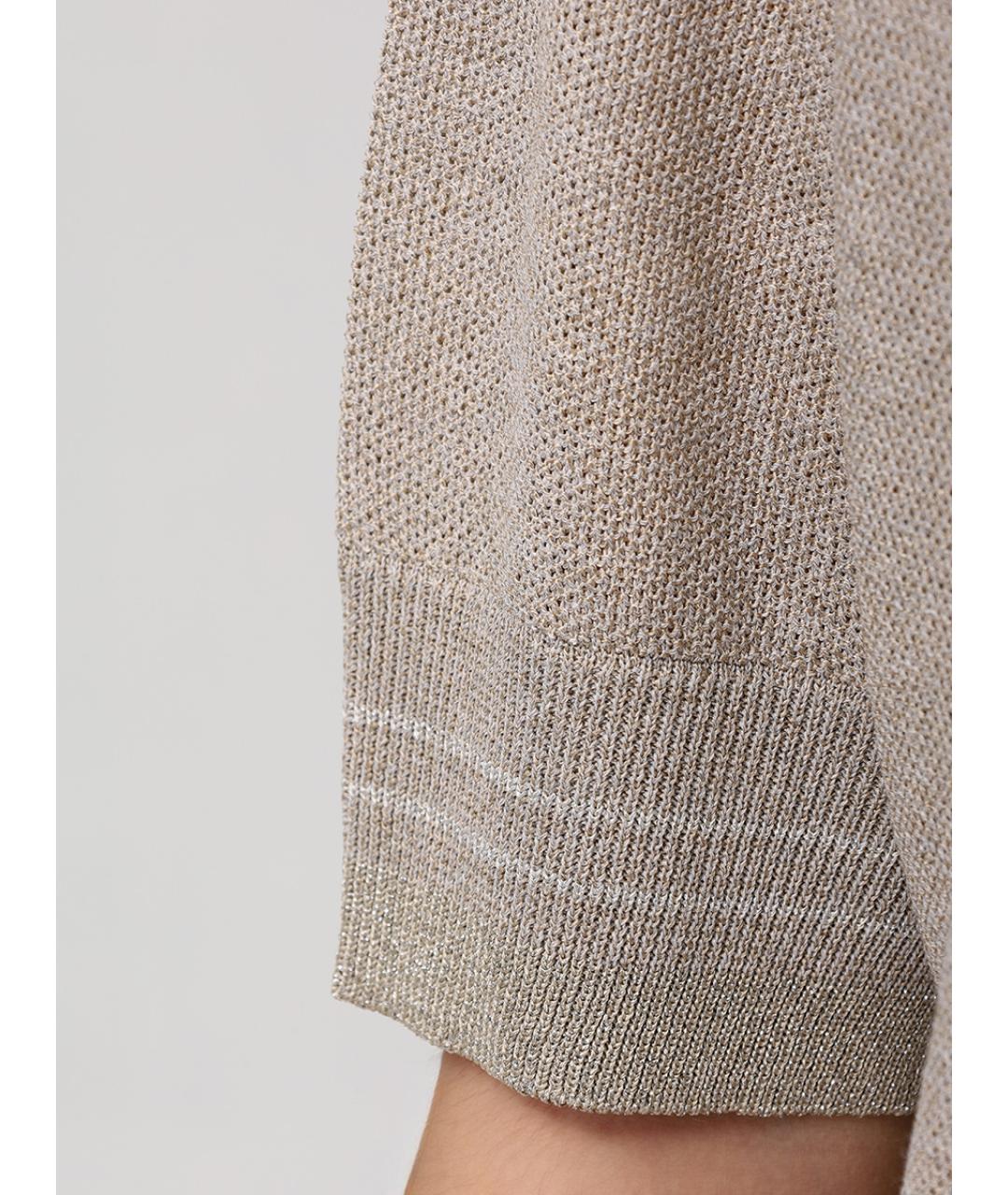 LORENA ANTONIAZZI Бежевый вискозный джемпер / свитер, фото 6